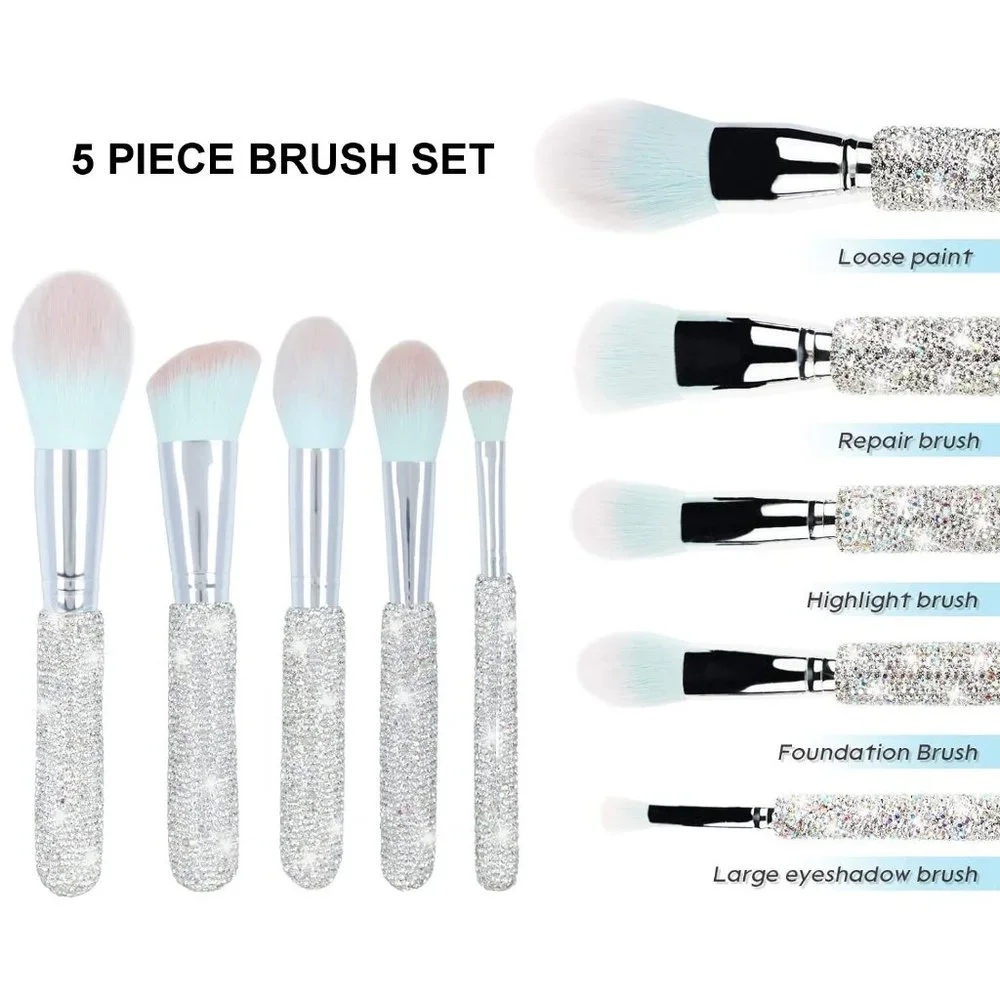 NWT Sparkling Crystal Rhinestone Bling Silver Stocking Stuffers Makeup B… - Picture 9 of 17